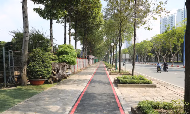 Làn đường dành riêng cho xe đạp đầu tiên ở TPHCM được khai thác từ ngày mai
