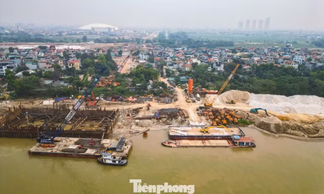 Toàn cảnh tiến độ 'siêu dự án' cầu Tứ Liên gần 20.000 tỷ đồng