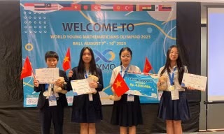 Học sinh Việt Nam giành 4 huy chương tại Olympic nhà Toán học Trẻ Thế giới (WYMO) 2025