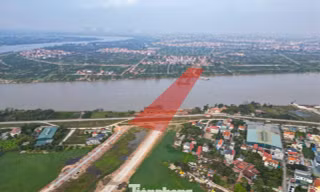 Toàn cảnh công trường thi công cầu Mễ Sở rộng 4 làn xe nối Hà Nội - Hưng Yên