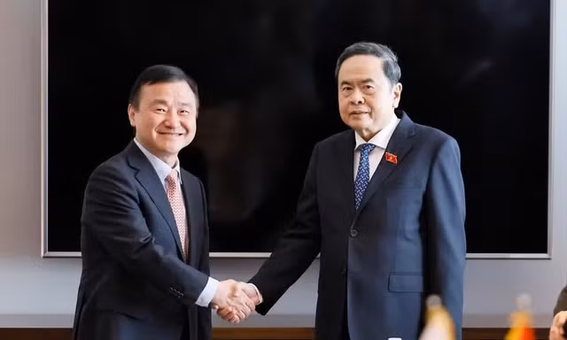 Chủ tịch Quốc hội Trần Thanh Mẫn tiếp lãnh đạo tập đoàn lớn của Hàn Quốc