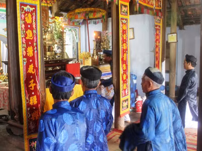 Tộc họ Lý Sơn khao lề thế lính Hoàng Sa Ảnh: Nguyễn Huy