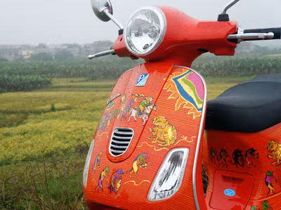 Vespa LX sơn tranh Đông Hồ