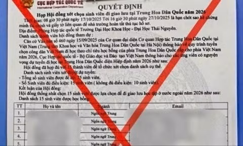 Giấy tờ giả mạo tuyển sinh du học.