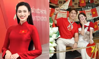 Ngắm trang phục yêu nước của dàn sao Việt: Đỗ Thị Hà rực rỡ, Ngọc Huyền dễ thương