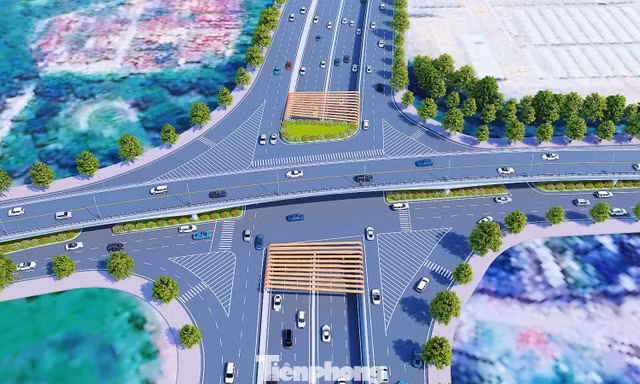 Hình ảnh thiết kế nút giao 3 tầng Cổ Linh 