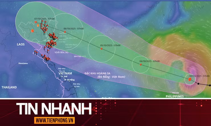 TIN NHANH: Phạm vi ảnh hưởng rộng lớn của bão Matmo khi vào Vịnh Bắc Bộ 