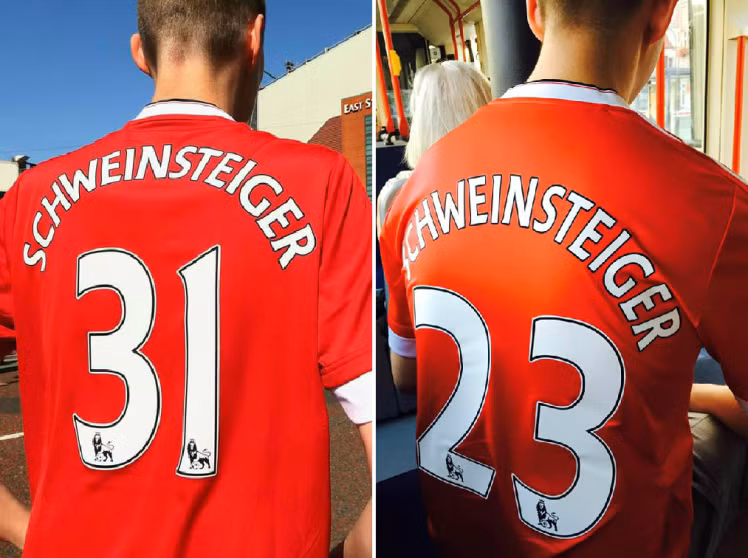 Các CĐV lỡ mua áo số 23 in tên Schweinsteiger sẽ được đền bù.
