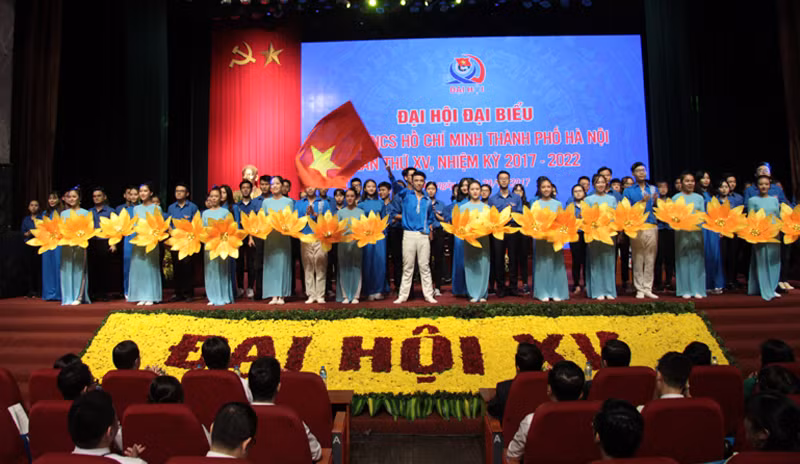 Sáng 18/10, Đại hội Đoàn TP Hà Nội lần thứ XV khai mạc