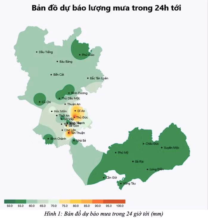 Nguồn: Đài Khí tượng Thuỷ văn Nam Bộ