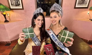 Top 2 Miss Cosmo 2025 "chuẩn dâu Việt": Mặc áo bà ba, tập gói bánh chưng