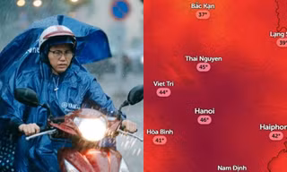Hà Nội oi nóng dịp cuối tuần, lên tới 46 độ C trước khi đón mưa giải nhiệt 