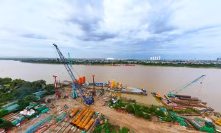 Hiện trạng dự án cầu Tứ Liên gần 20.000 tỷ đồng sau hơn 2 tháng triển khai