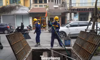 Cận cảnh bể ngầm chống ngập dưới lòng đất ở Hà Nội