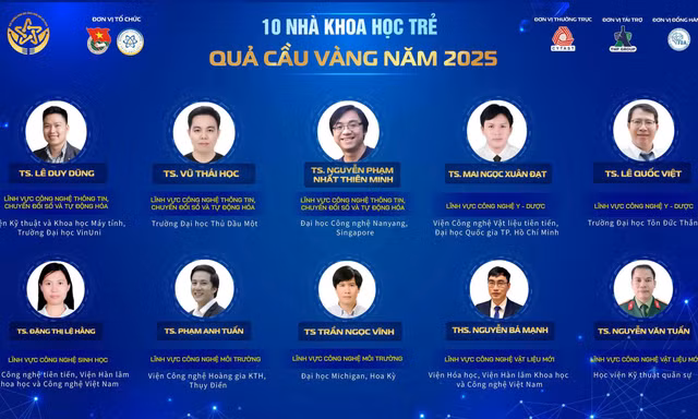Công bố 10 nhà khoa học trẻ nhận Giải thưởng Quả Cầu Vàng năm 2025