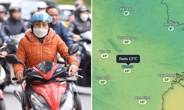 Nhiệt độ thấp nhất ở Hà Nội trong đợt lạnh này là bao nhiêu, ở thời điểm nào?