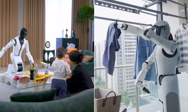 Robot hình người được huấn luyện bằng AI để làm việc nhà