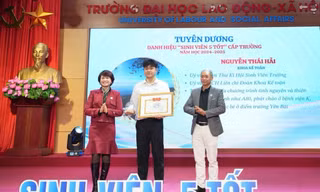 Thái Hải đạt danh hiệu “Sinh viên 5 tốt” cấp Trường năm học 2024 - 2025.