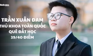 Thủ khoa toàn quốc 2025 Trần Xuân Đam quê đất học, say mê kỹ thuật từ nhỏ
