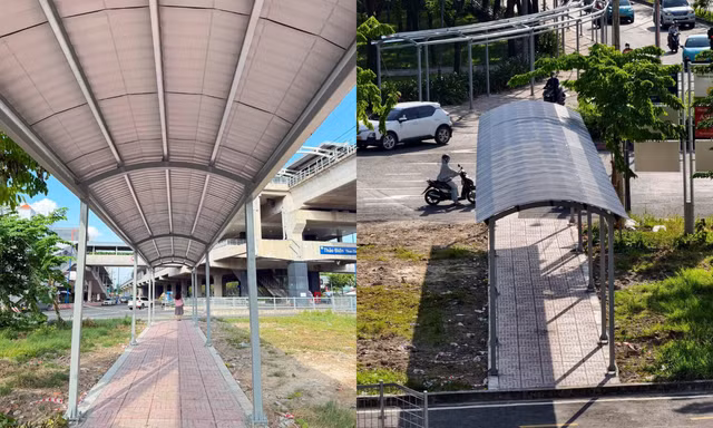 TP.HCM: Chuyển tuyến metro - xe buýt không lo mưa nắng nhờ hệ thống mái che