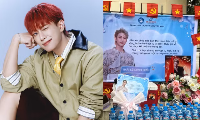 Fan "Anh tài" Thái Lê Minh Hiếu lập trạm tiếp sức cho các sĩ tử thi tốt nghiệp