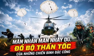 Mãn nhãn màn nhảy dù, đổ bộ thần tốc của những chiến binh đặc công