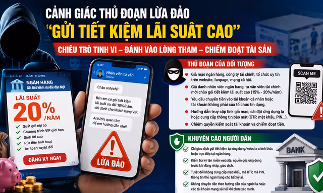 Bẫy lừa đảo gửi tiết kiệm lãi suất cao giăng khắp mạng xã hội