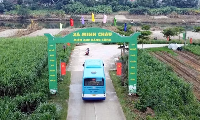 Tuyến buýt kết nối xã đảo duy nhất tại Hà Nội chính thức vận hành