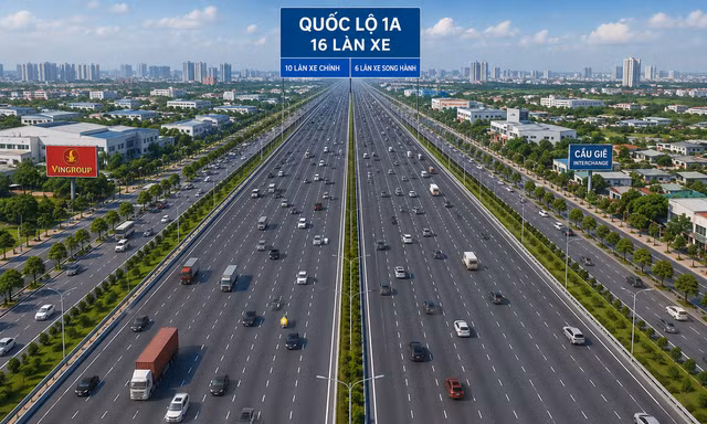 Hà Nội khởi công mở rộng quốc lộ 1A đoạn Vành đai 1 - Cầu Giẽ lên 16 làn xe