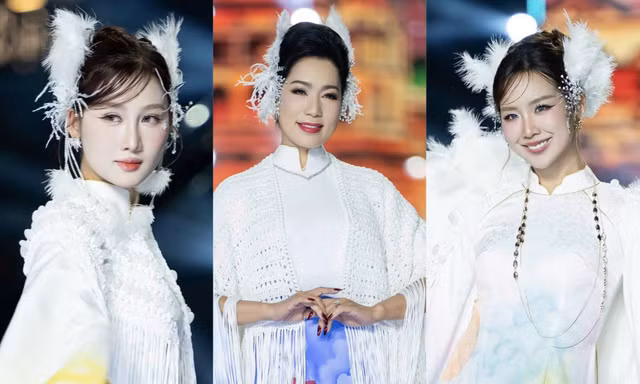 Các 'nàng Hậu' đình đám 'thả dáng' thướt tha, lan tỏa nét đẹp Việt tại Lễ hội Áo dài TP. HCM, năm 2026