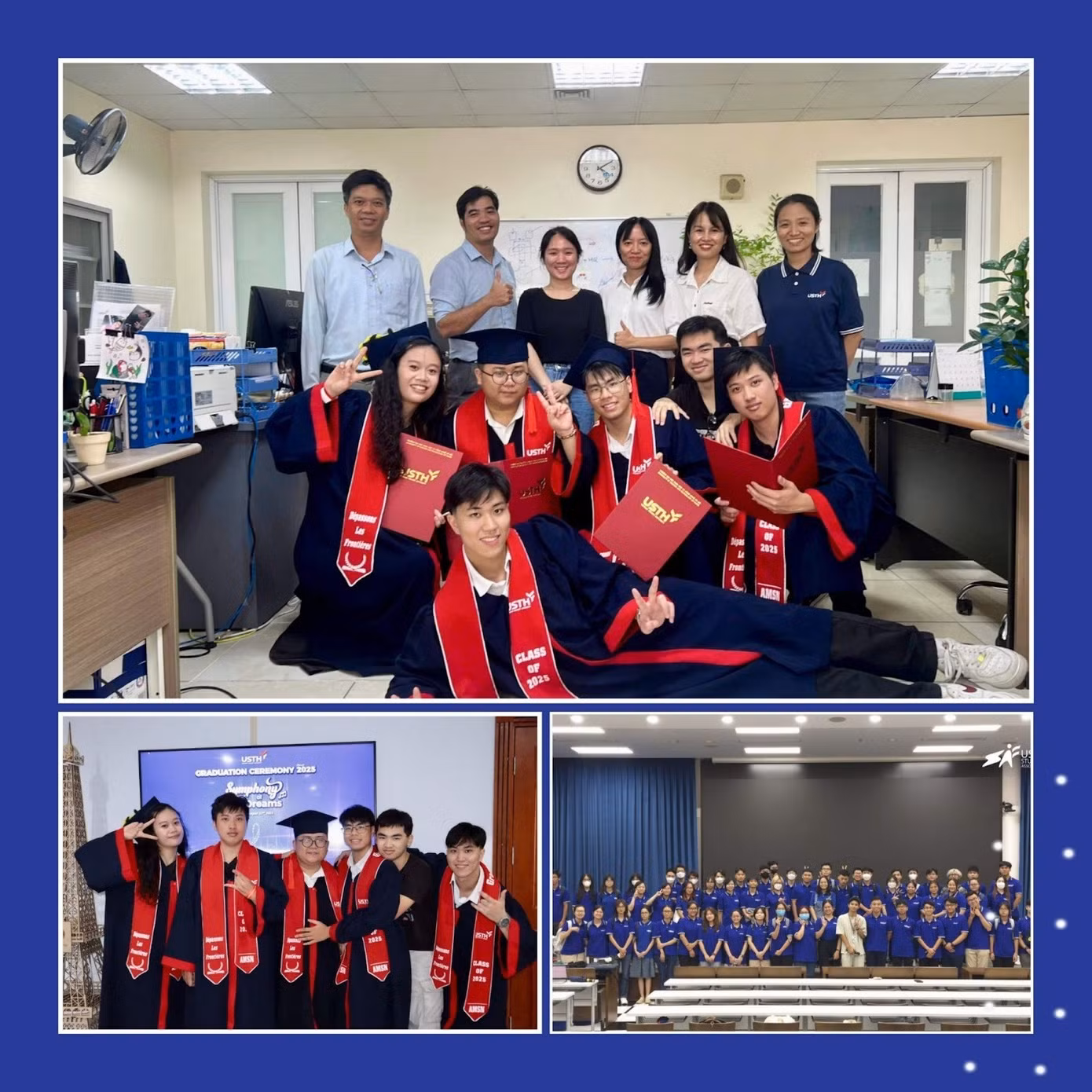 Giang Phương Lê cho biết hành trình đại học của cô gắn với sự đồng hành của thầy cô và bạn bè trong khoa.