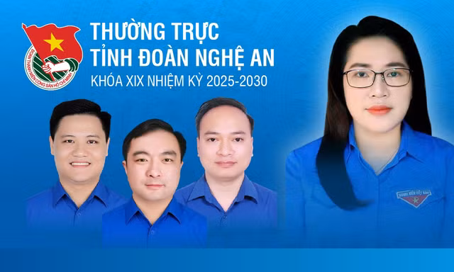 Thường trực Tỉnh Đoàn Nghệ An khóa XIX nhiệm kỳ 2025 - 2030