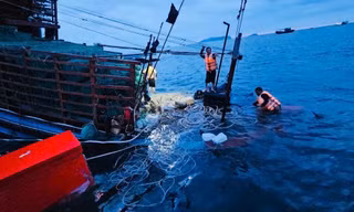 8 ngư dân gặp nạn trên vùng biển Cô Tô