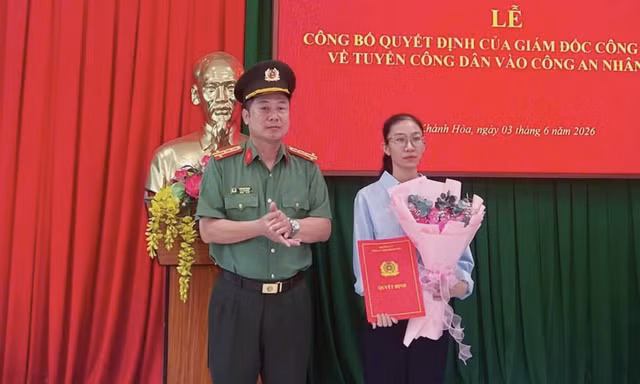 Tuyển vợ thiếu tá Nguyễn Xuân Hải vào ngành Công an