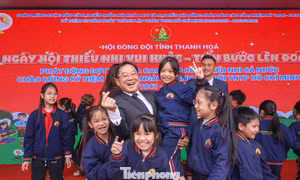 Sôi động ngày hội ‘Thiếu nhi vui khỏe - Tiến bước lên Đoàn’ của học sinh Thanh Hóa 