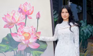 Bức tranh hoa sen 54 dân tộc xác lập kỷ lục Việt Nam 
