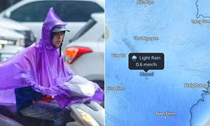 Nhiều nơi ở miền Bắc xuất hiện mưa sau những ngày nắng nóng oi bức