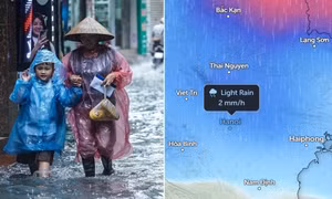 Hà Nội ngày mai mưa do ảnh hưởng bão số 9 Ragasa, dự báo nhiệt độ giảm 10 độ C