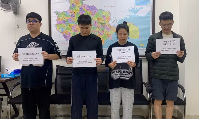 4 bị can trong vụ án.