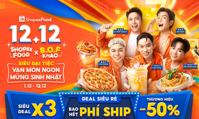 Lời mời dự sinh nhật 12.12: bạn chỉ việc ăn ngon, còn deal ‘sang xịn mịn’ đã có ShopeeFood lo