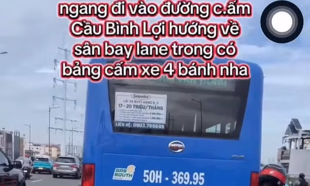 Chạy xe buýt vào đường cấm bị người dân quay clip, tài xế bị phạt