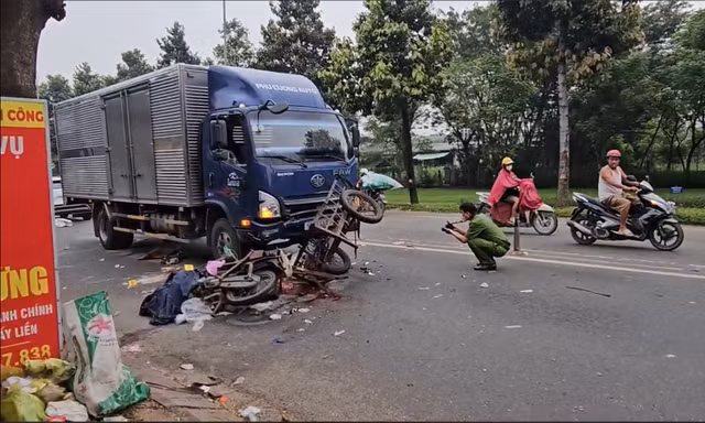 Tai nạn liên hoàn ở TPHCM, người thu gom rác tử vong 