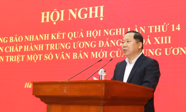 Thông báo nhanh kết quả Hội nghị Trung ương 14