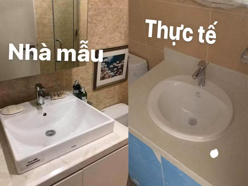 Khách hàng vạch trần căn hộ thực tế khác xa căn hộ mẫu 