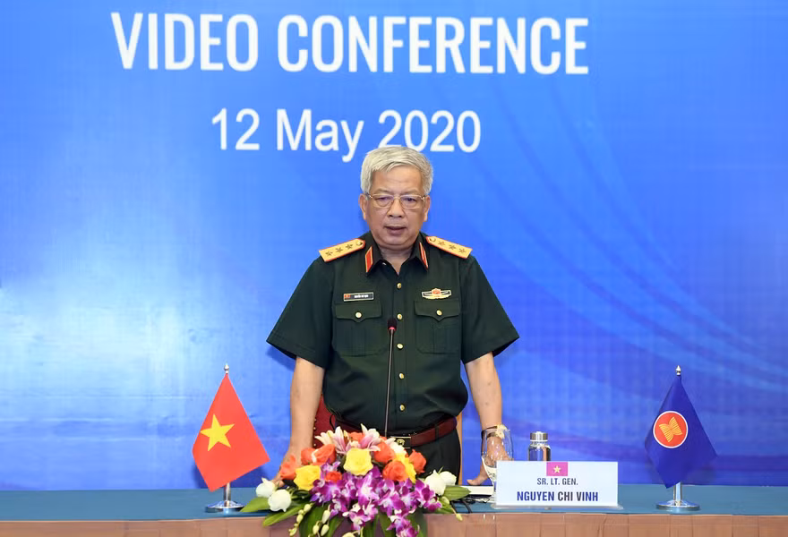 Thượng tướng Nguyễn Chí Vịnh phát biểu tại ADSOM WG, sáng 12/5
