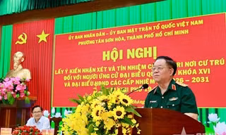 Cử tri tín nhiệm Đại tướng Nguyễn Trọng Nghĩa tham gia ứng cử đại biểu Quốc hội khóa XVI