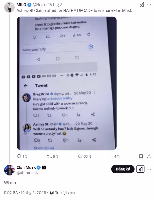 Elon Musk dường như tán đồng trước ý kiến Ashley làm trò với ông.
