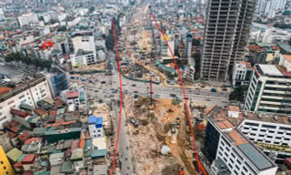 Đường vành đai 1 đoạn Hoàng Cầu - Voi Phục sẽ có 2 cầu vượt lớn