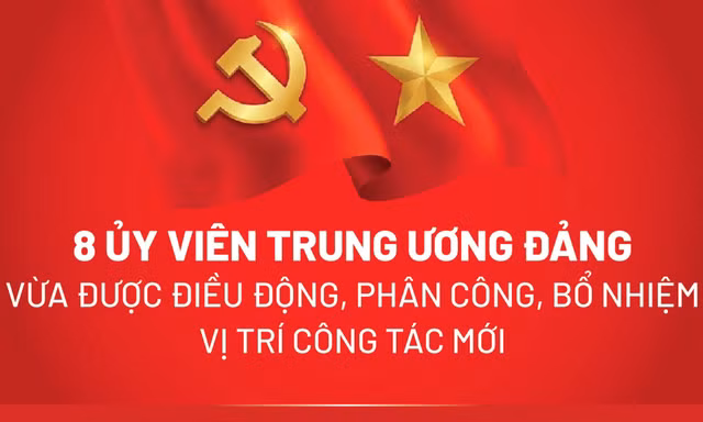 8 Ủy viên Trung ương Đảng vừa được điều động, phân công vị trí công tác mới