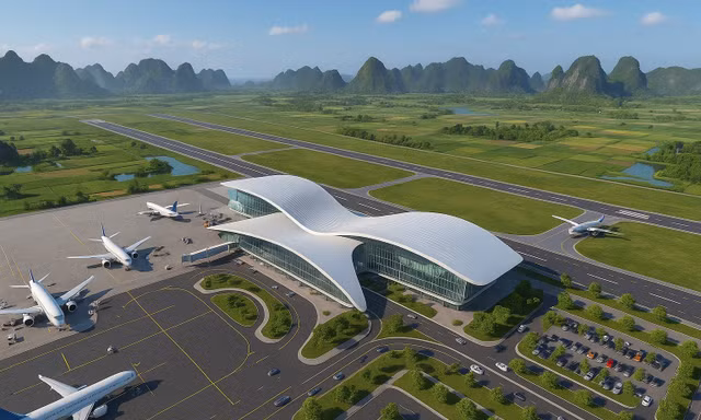 Sân bay Ninh Bình cách chùa Tam Chúc 19km